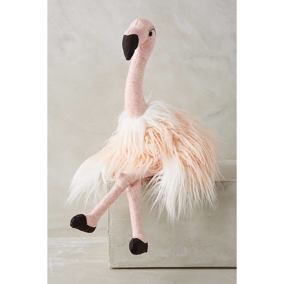 Anthropologie Large Fancy Flamingo Plush Ballerina. 38” - Picture 3 of 8
